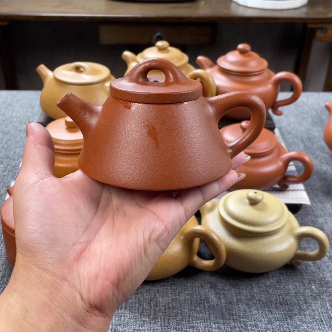 茶壶紫砂红降坡霸王瓢全手40目160