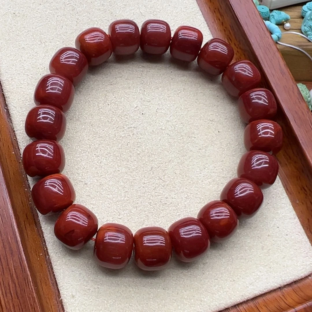 南红玛瑙手链未镶嵌