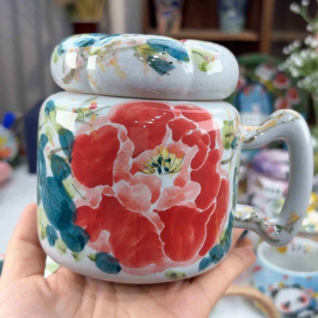 景德镇手绘高温釉下彩陶瓷茶具