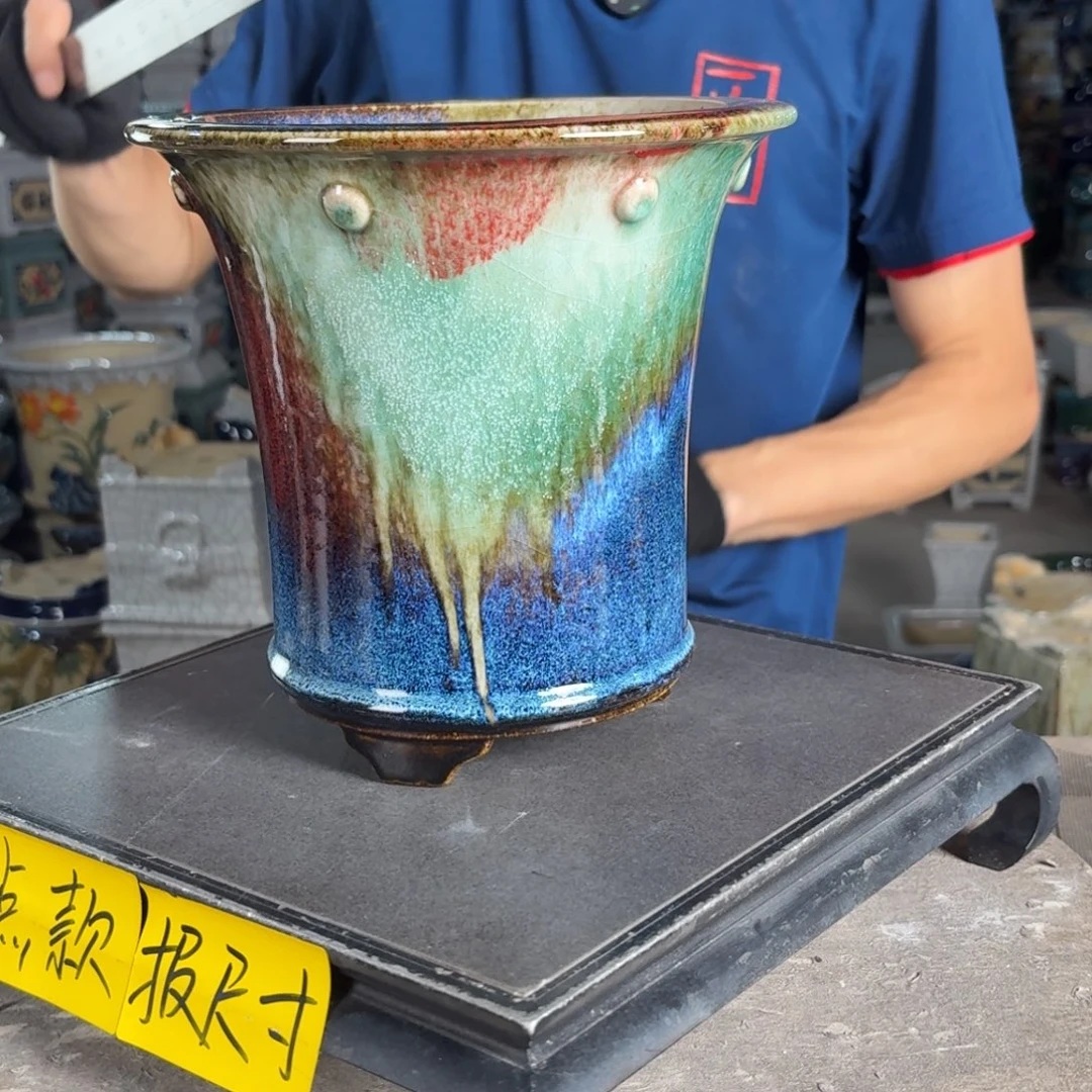 一风堂石湾花盆 内17*20泥子