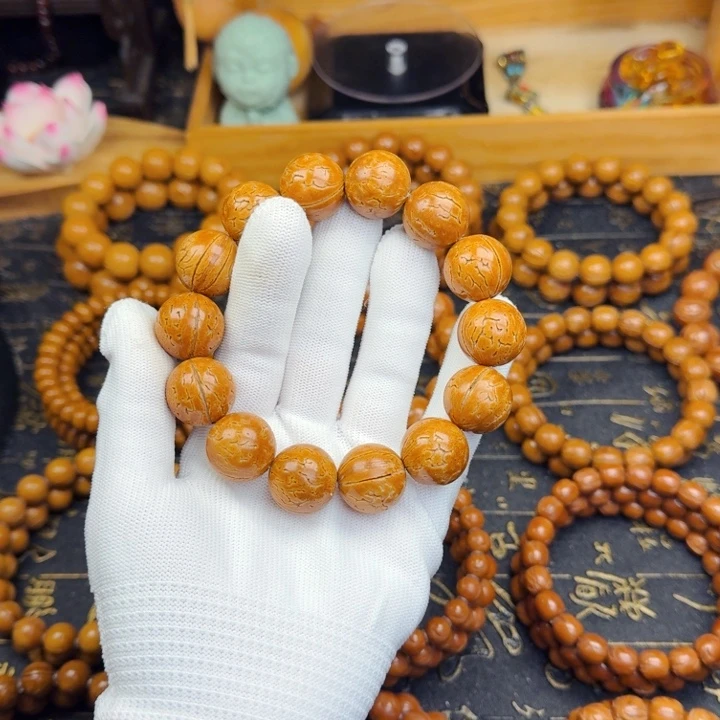 手串桃核18尺寸小金豆