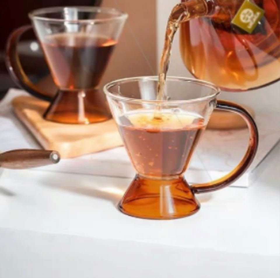 高档透明玻璃咖啡杯茶杯