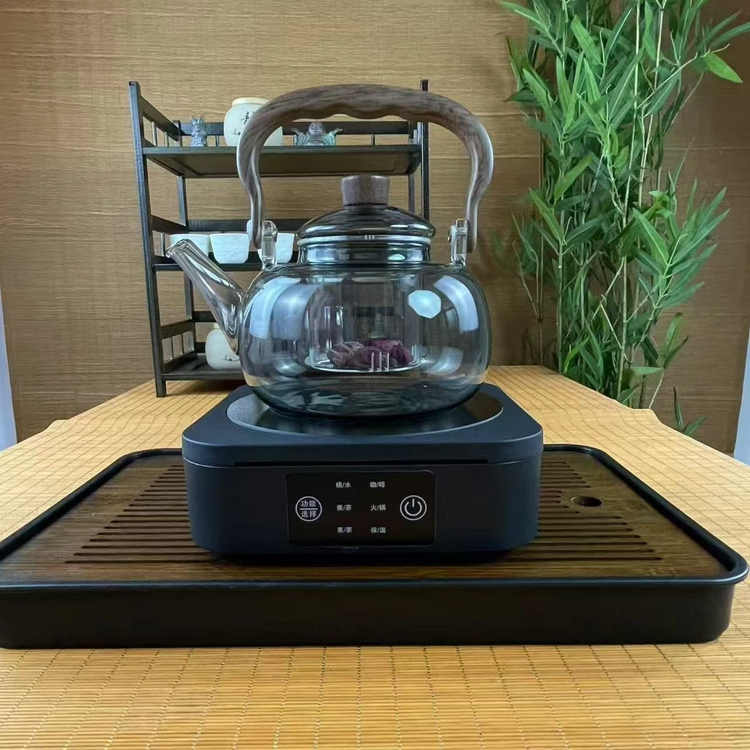 正茗堂1300瓦电陶炉保温可加热煮茶壶套装泡茶壶高硼硅耐高温