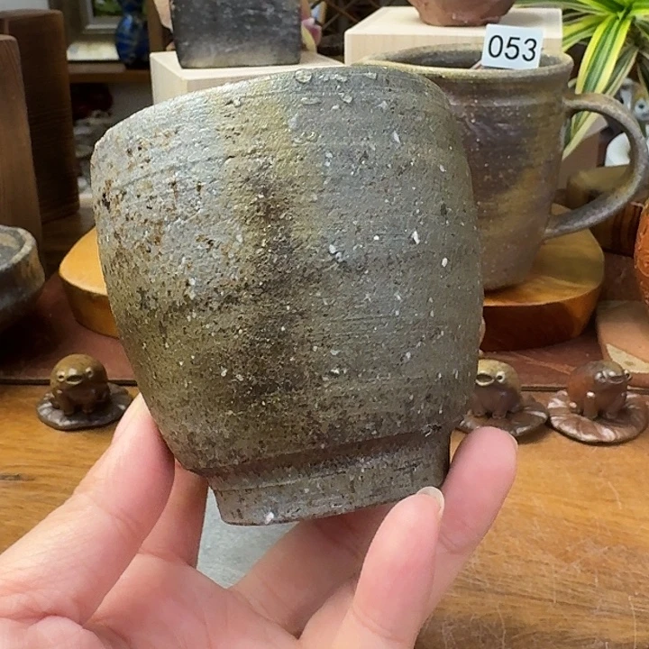 铃木黄弌备前烧山土汤吞福利一口价