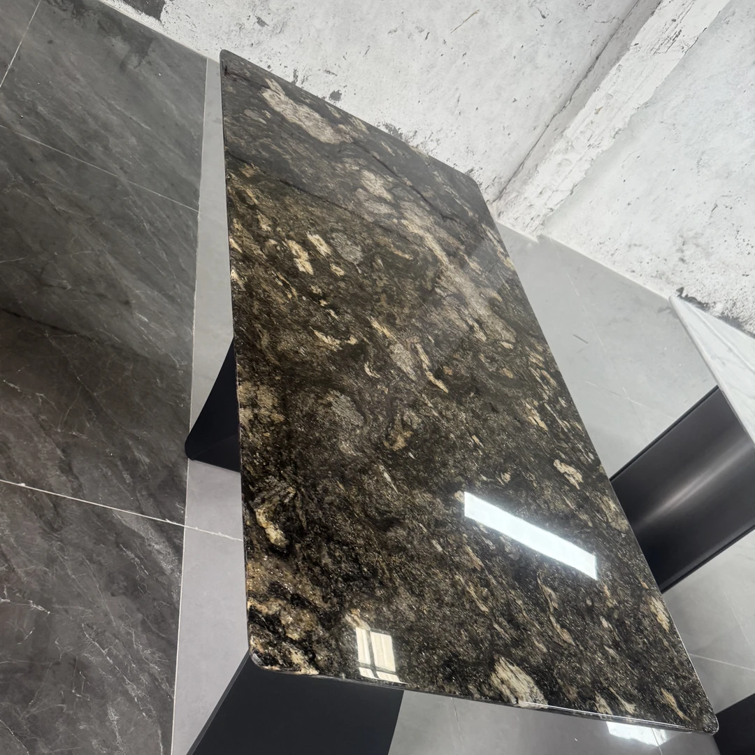 天然奢石餐桌长方形意式天然极简欧式简约茶几电视柜艺术餐桌方形