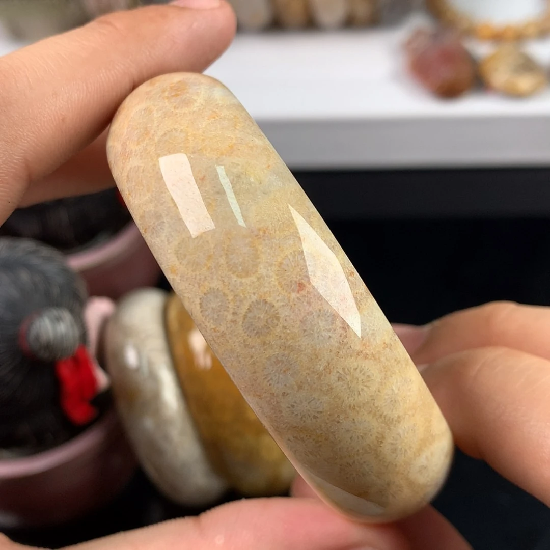 【闪购商品】硅化珊瑚（珊瑚玉）手镯未镶嵌15号圈口59.4