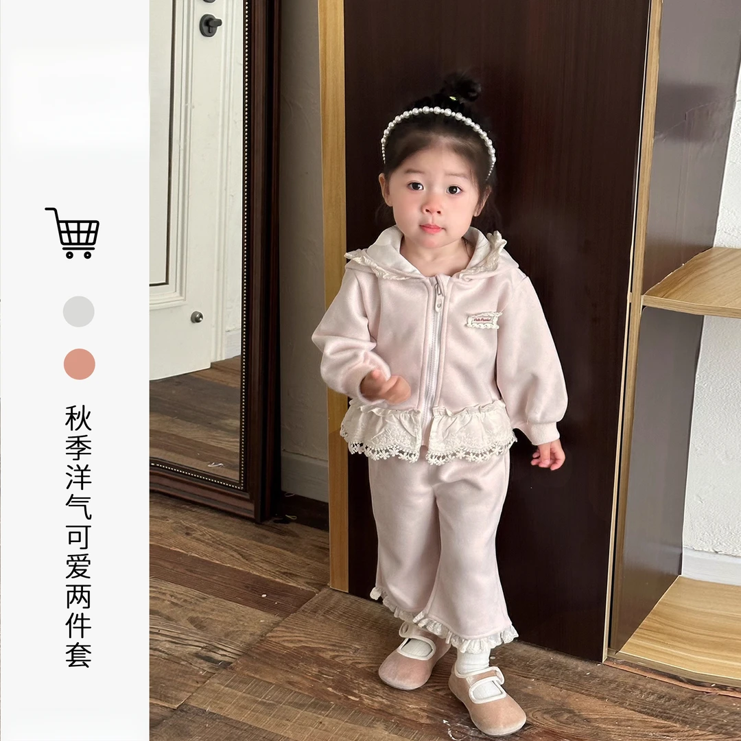 女童秋装甜美外套裤子宝宝秋季衣服可爱上衣休闲裤女宝早秋套装