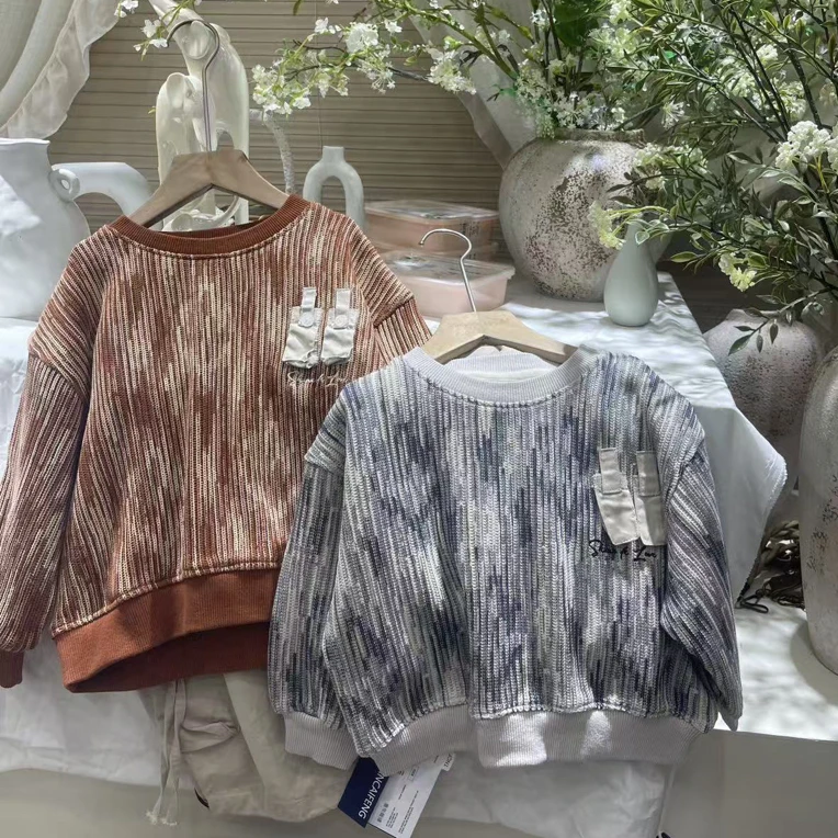 B1-3。516韩版秋款休闲百搭长袖男女童适用