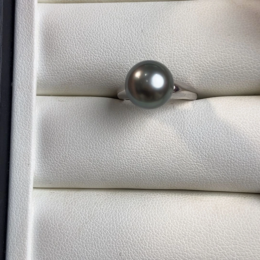 海水珍珠戒圈银S925镶嵌