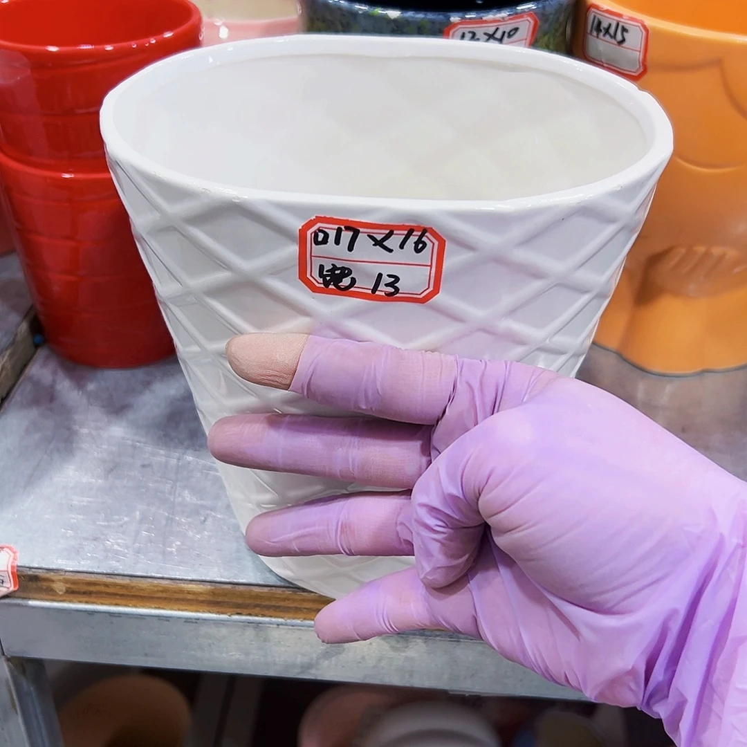 外贸尾单陶瓷花盆凑单10米包邮四个