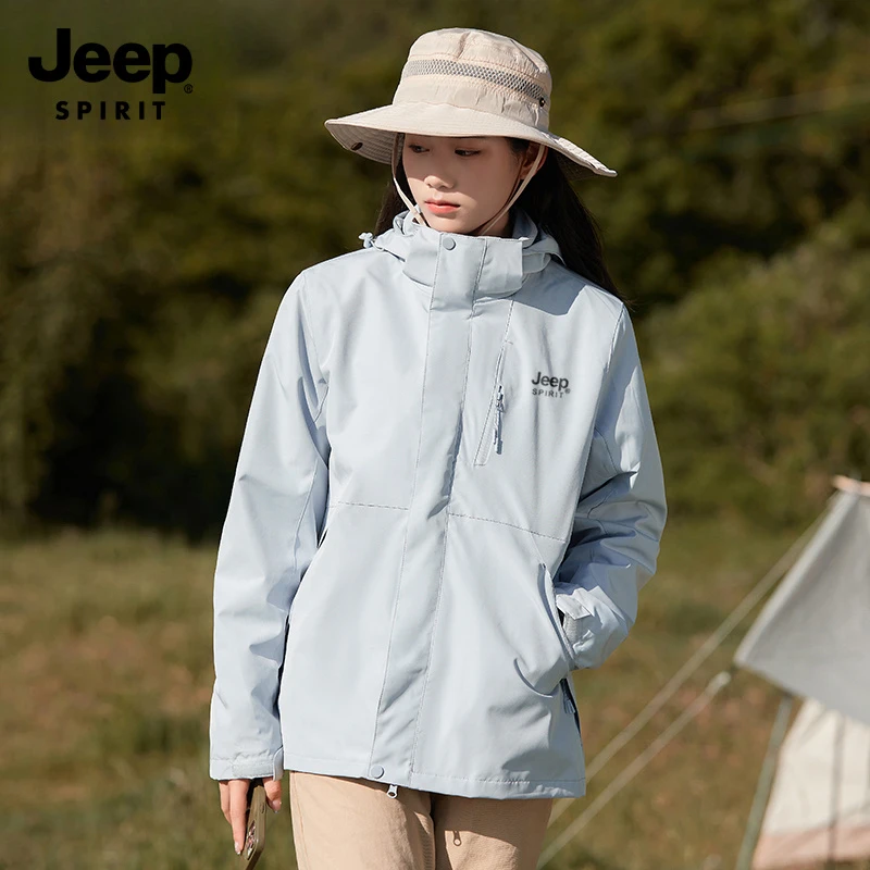 JEEP SPIRIT吉普冲锋衣三合一秋冬季外套防风防水三防户外登山服