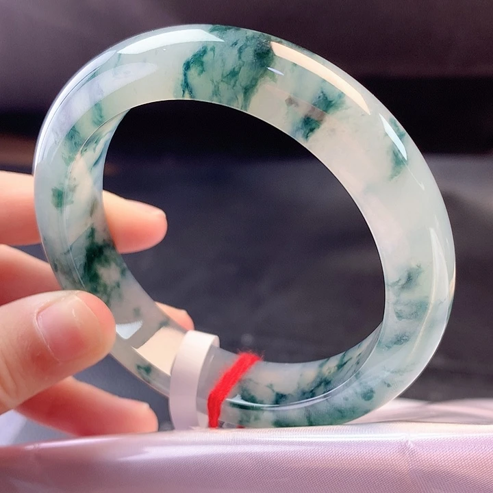 翡翠未镶嵌手镯55圈