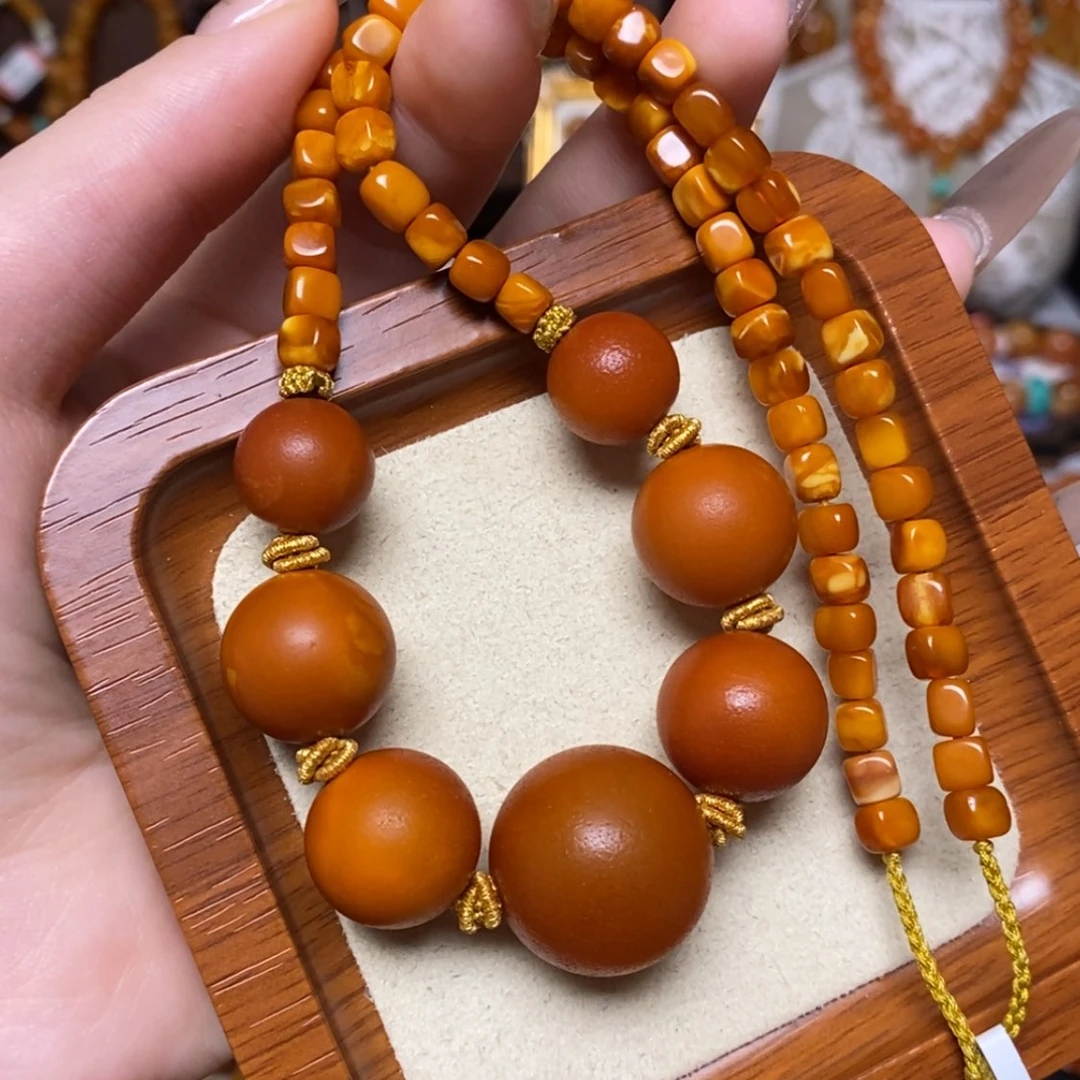 【闪购商品】蜜蜡颈饰未镶嵌项链