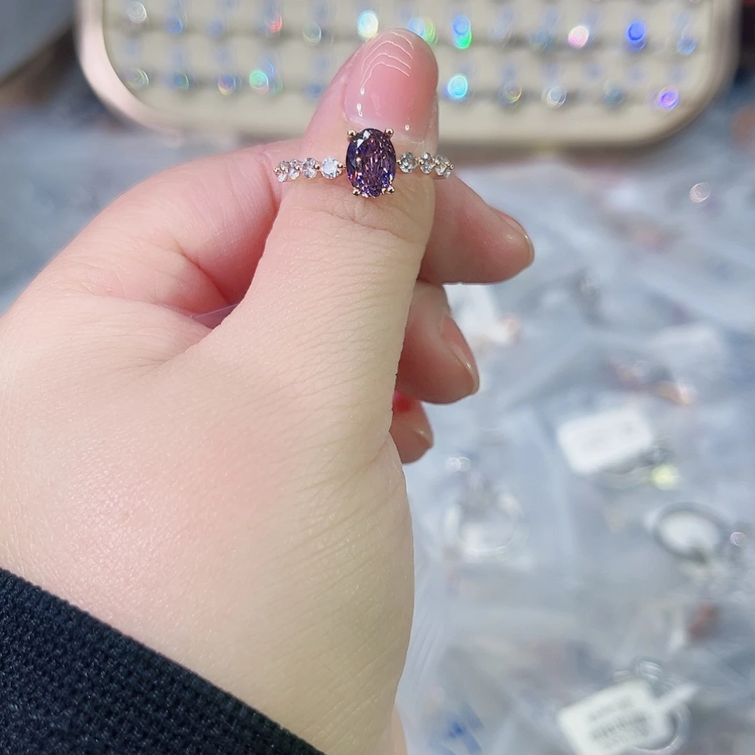 莫桑石铜合金一抹星辰干枯鸽子蛋