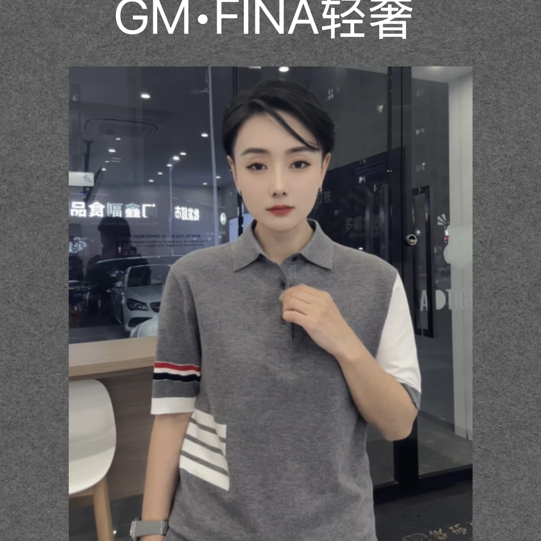 GM-男士春夏新款针织短袖套头POLO衫M-565