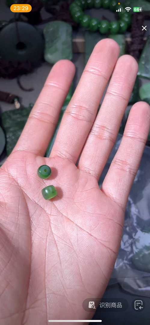 和田玉碧玉直切卡八珠子