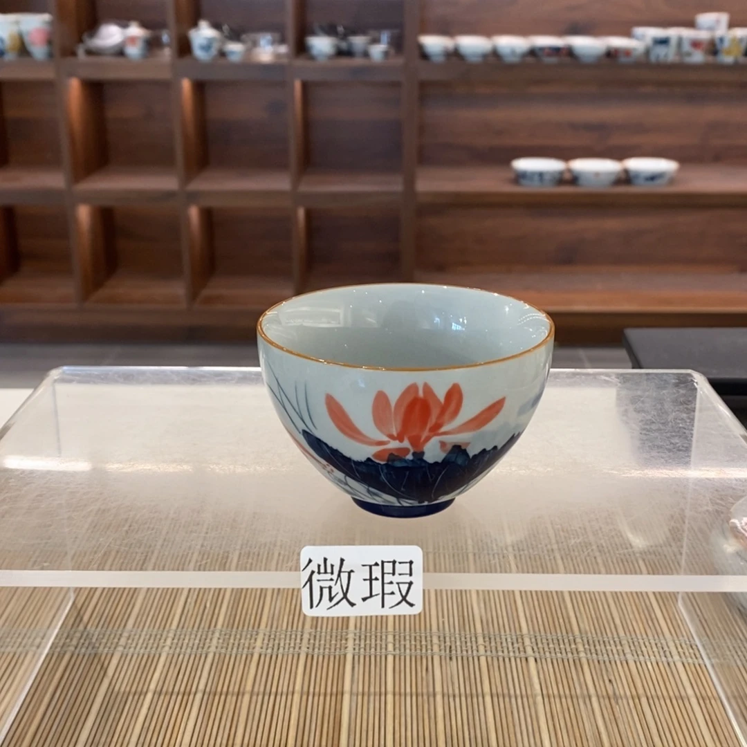 釉下彩老陶泥手工绘制