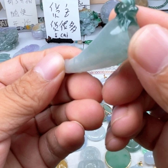 翡翠未镶嵌发饰翡翠烟嘴高冰