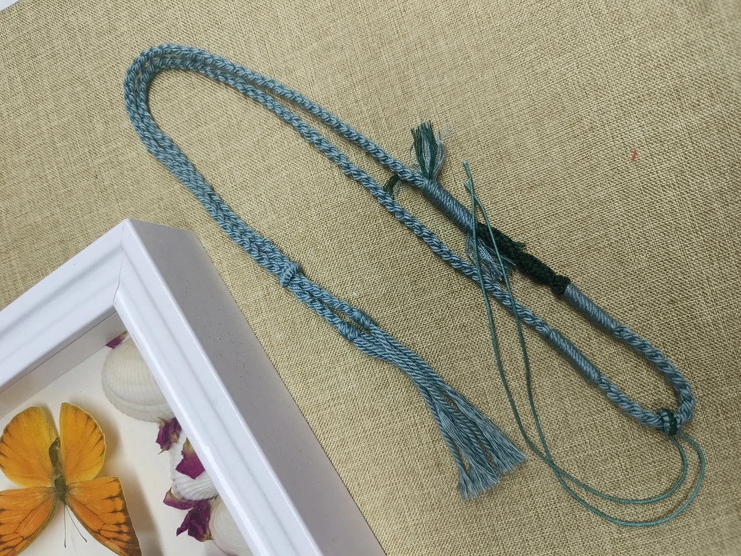 唐卡挂绳手工编织项链绳藏风手搓棉绳扎基西藏挂绳纯手工编织古风