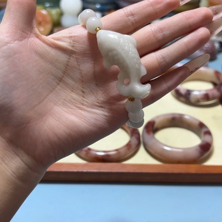 石英岩玉合金手链