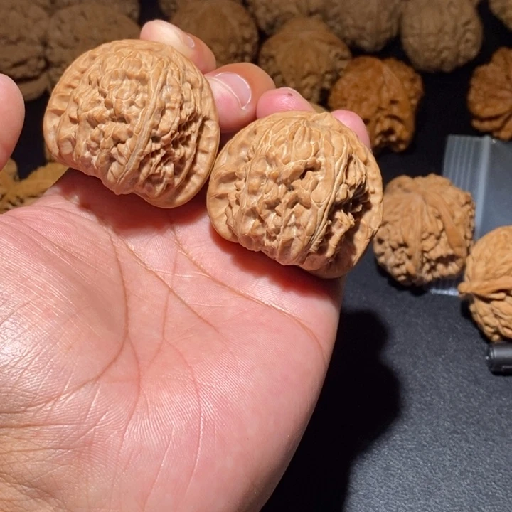 把件文玩核桃白狮子