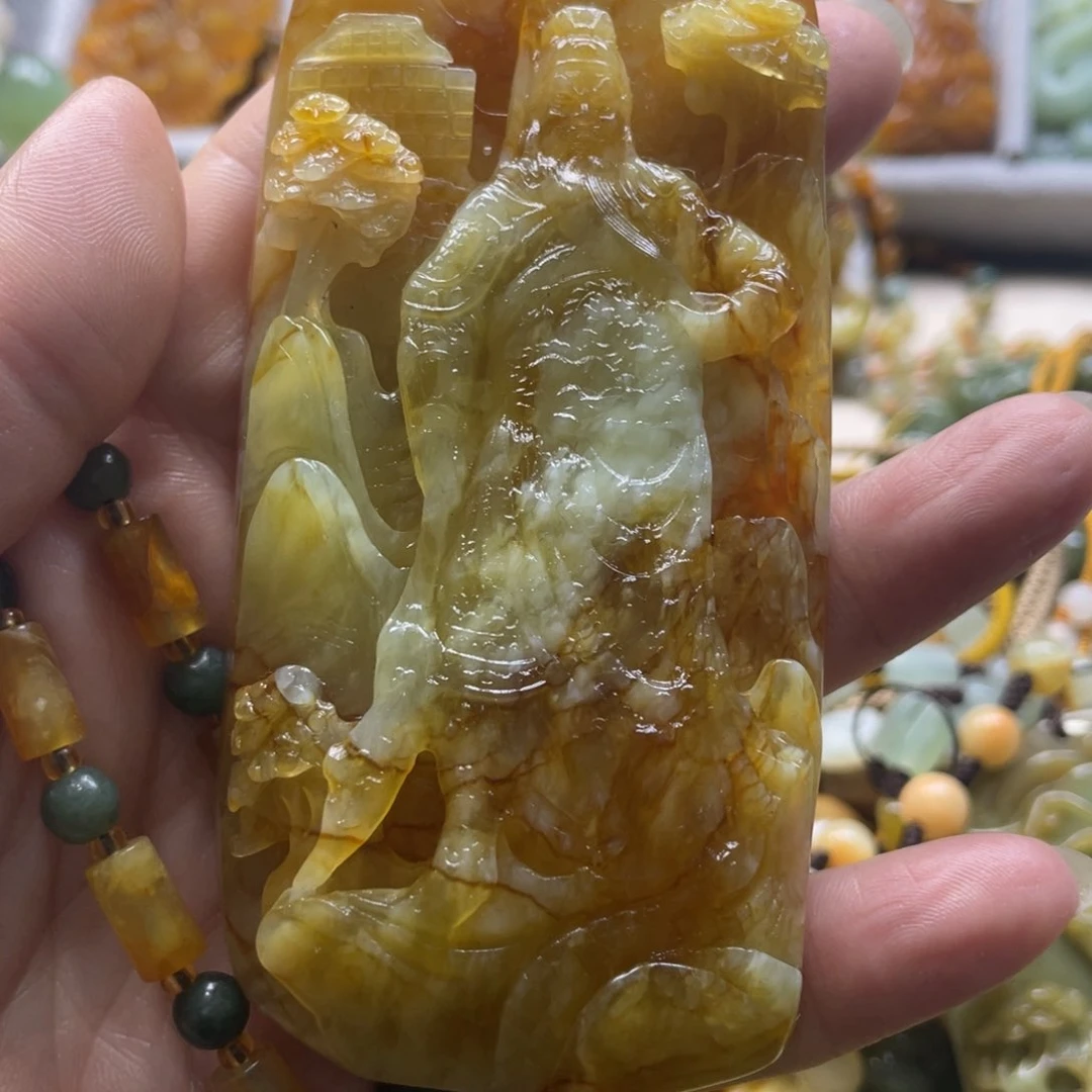 蛇纹石玉颈饰未镶嵌来**长