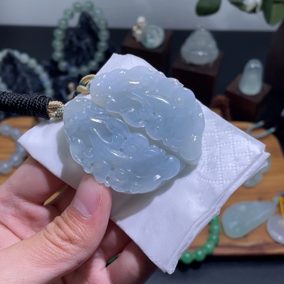 瑶***瑶定制翡翠未镶嵌吊坠