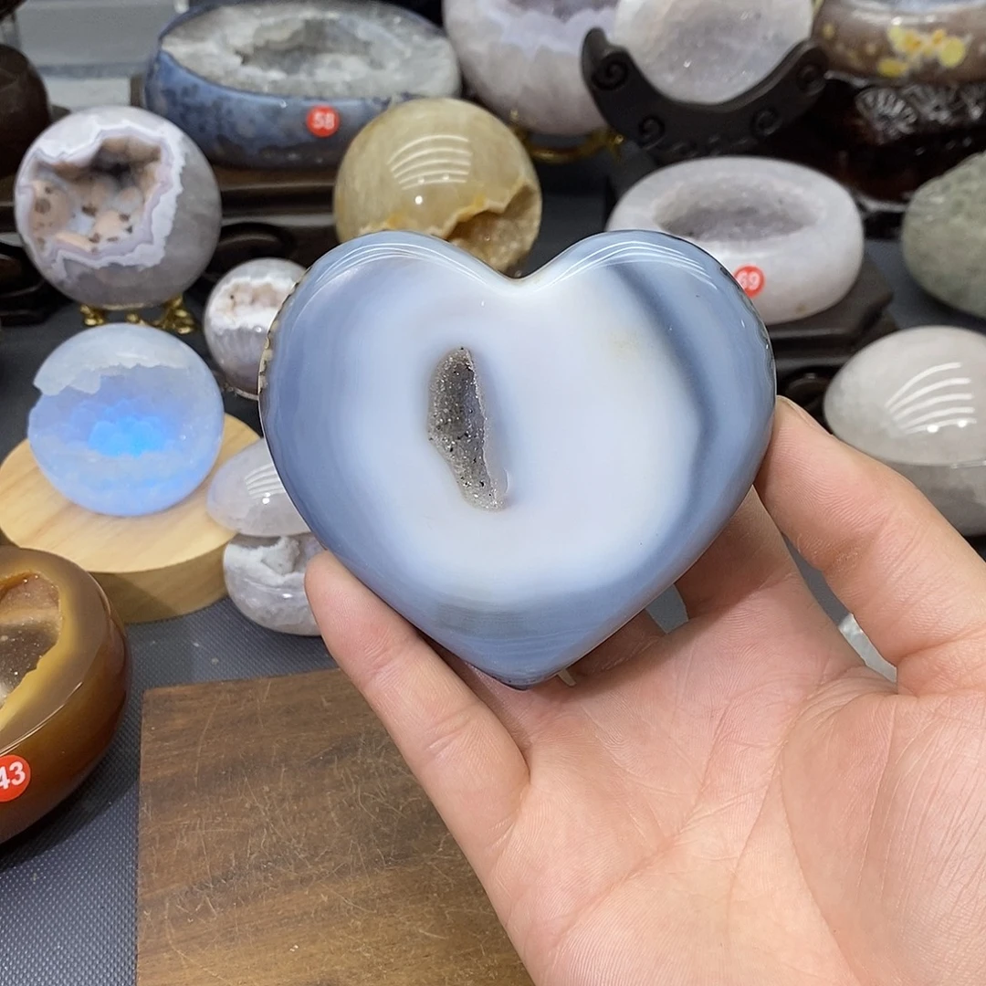 摆件未镶嵌紫晶爱心