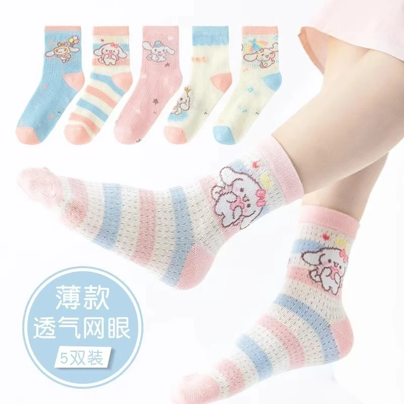 夏季儿童袜卡通袜子玉桂狗卡丝可爱舒适透气吸汗潮袜学生薄款潮流
