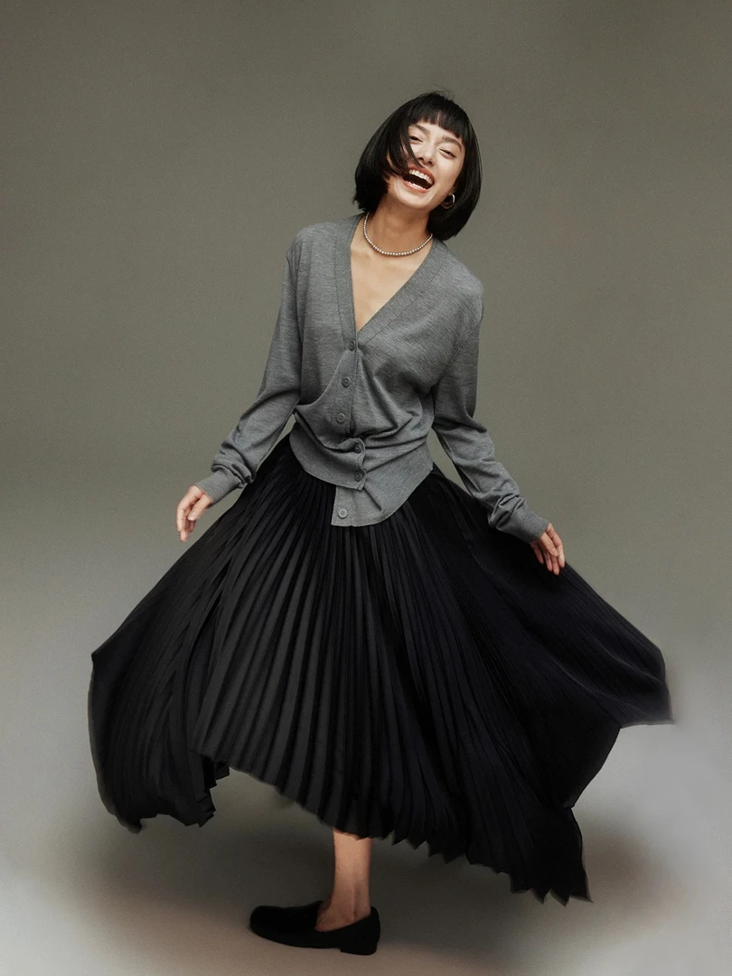 A型半身裙气质春夏复古扎染新中式