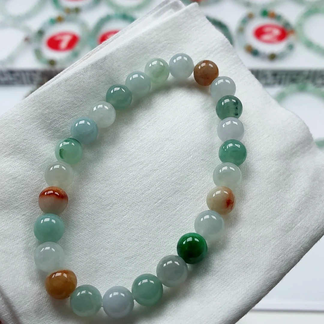 翡翠未镶嵌手链卡7.6（货中）