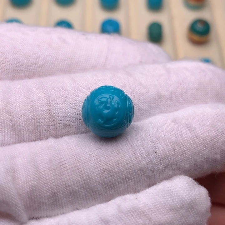 绿松石未镶嵌绿松石四神兽12.5