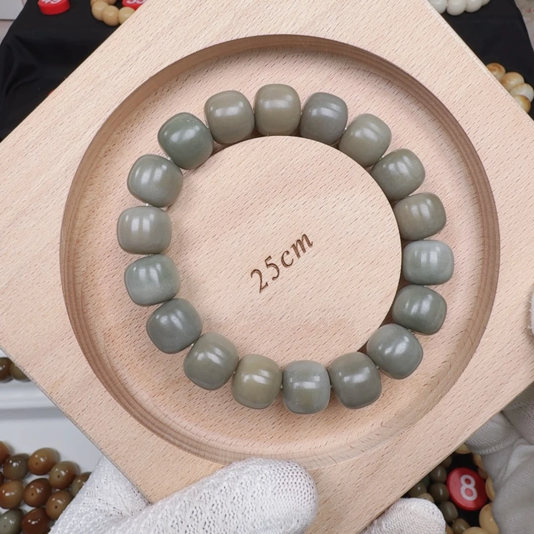 手串白玉菩提手工干磨卡13海盐蓝