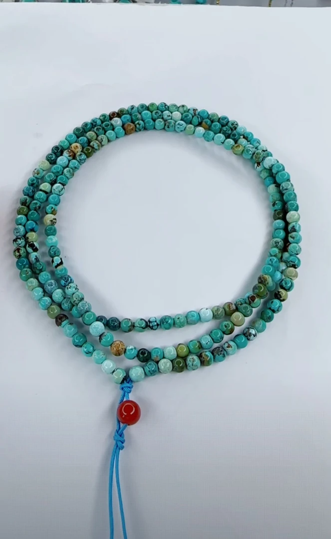 南红玛瑙松石米珠链卡3.2