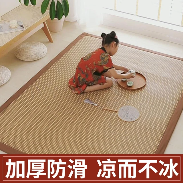 凉席地垫地毯卧室夏季藤席打地铺神器午觉专用睡垫日式榻榻米垫子