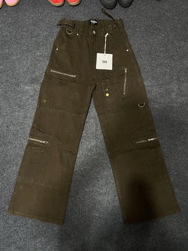 孤品11kn图色工装裤腰围带调节扣1-7