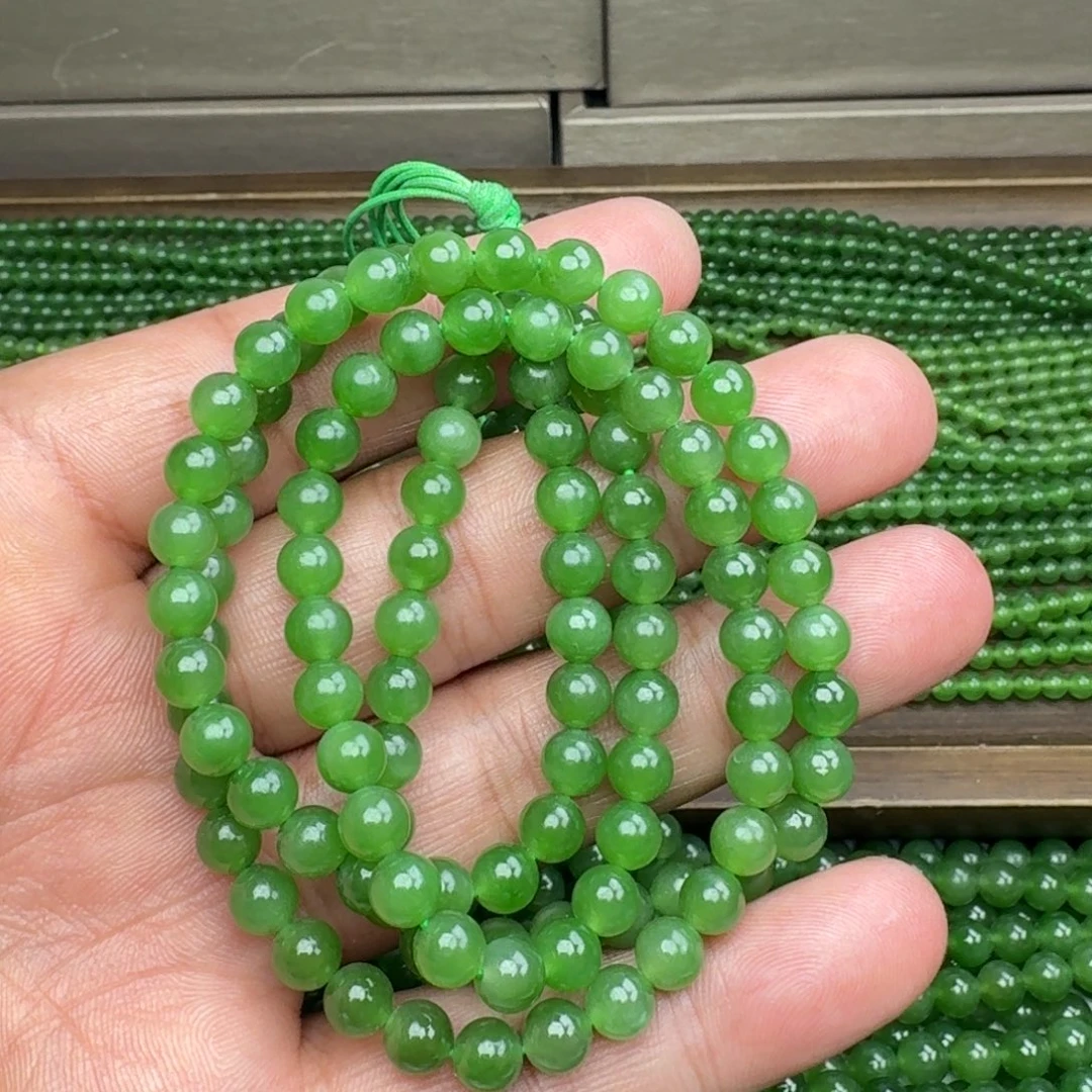 和田玉未镶嵌颈饰碧玉冰阳绿卡6 买一发一