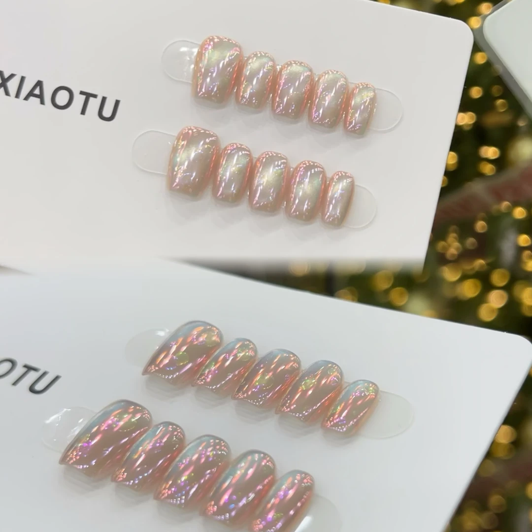 梦幻泡泡-三月兔纯手工三色极光粉泡泡可拆卸穿戴甲