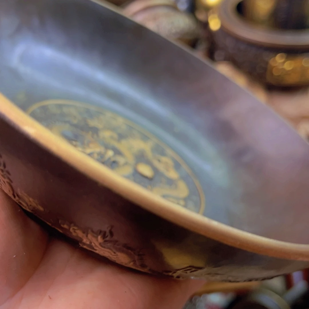 紫金风磨铜九龙盘