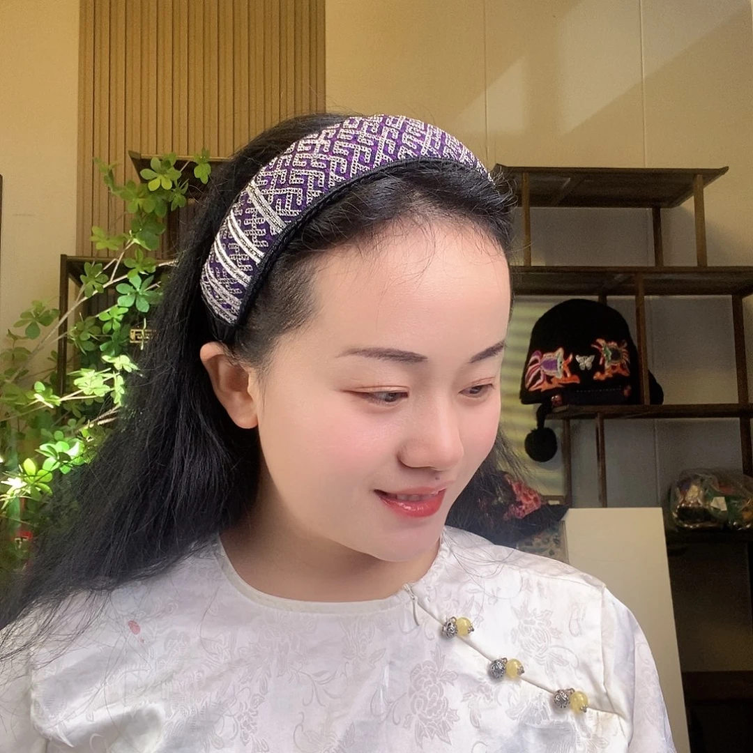 刺绣老绣手工刺绣发箍锡绣发箍