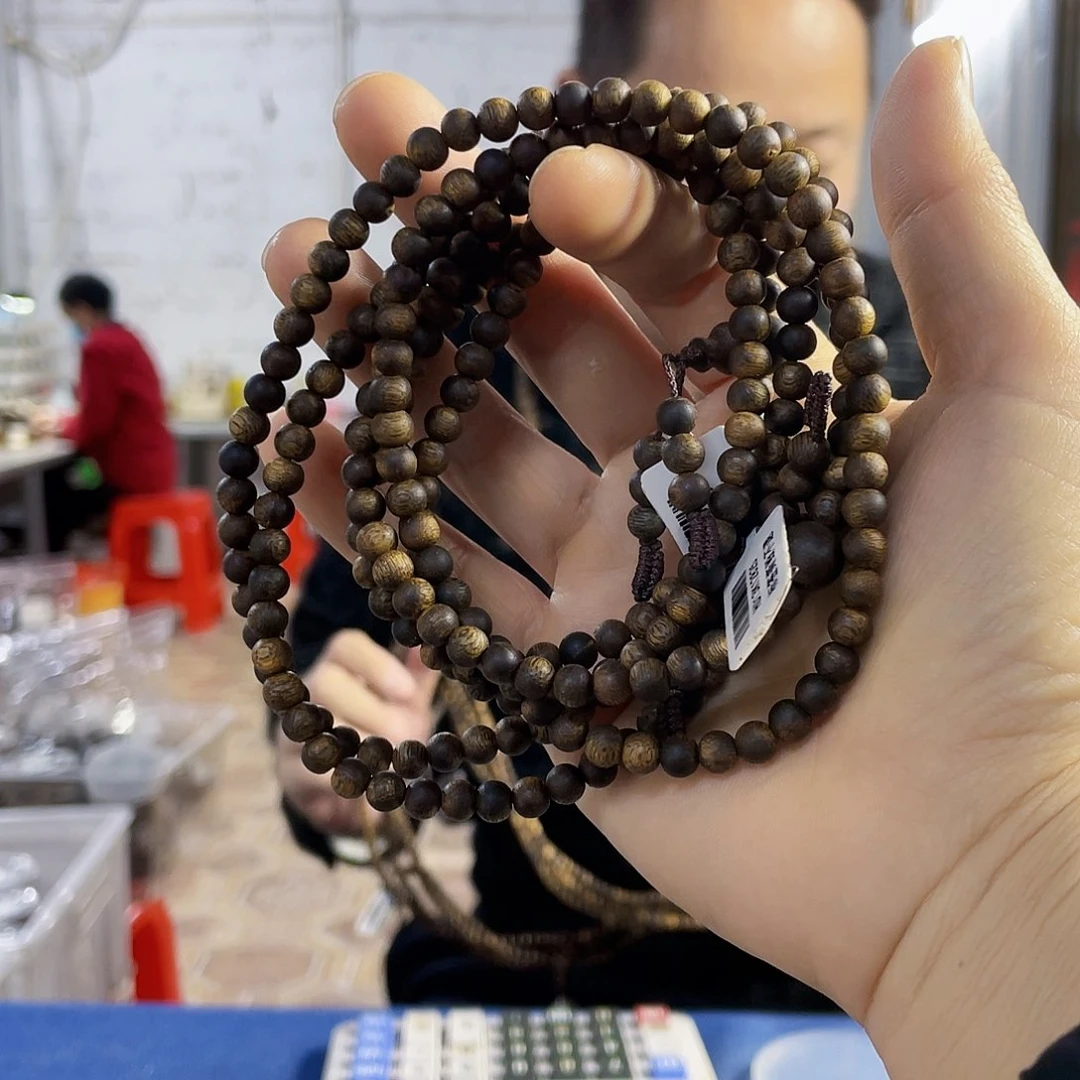 沉香手串棋楠蓝宝石圆珠长串0.5/11克多样性发一