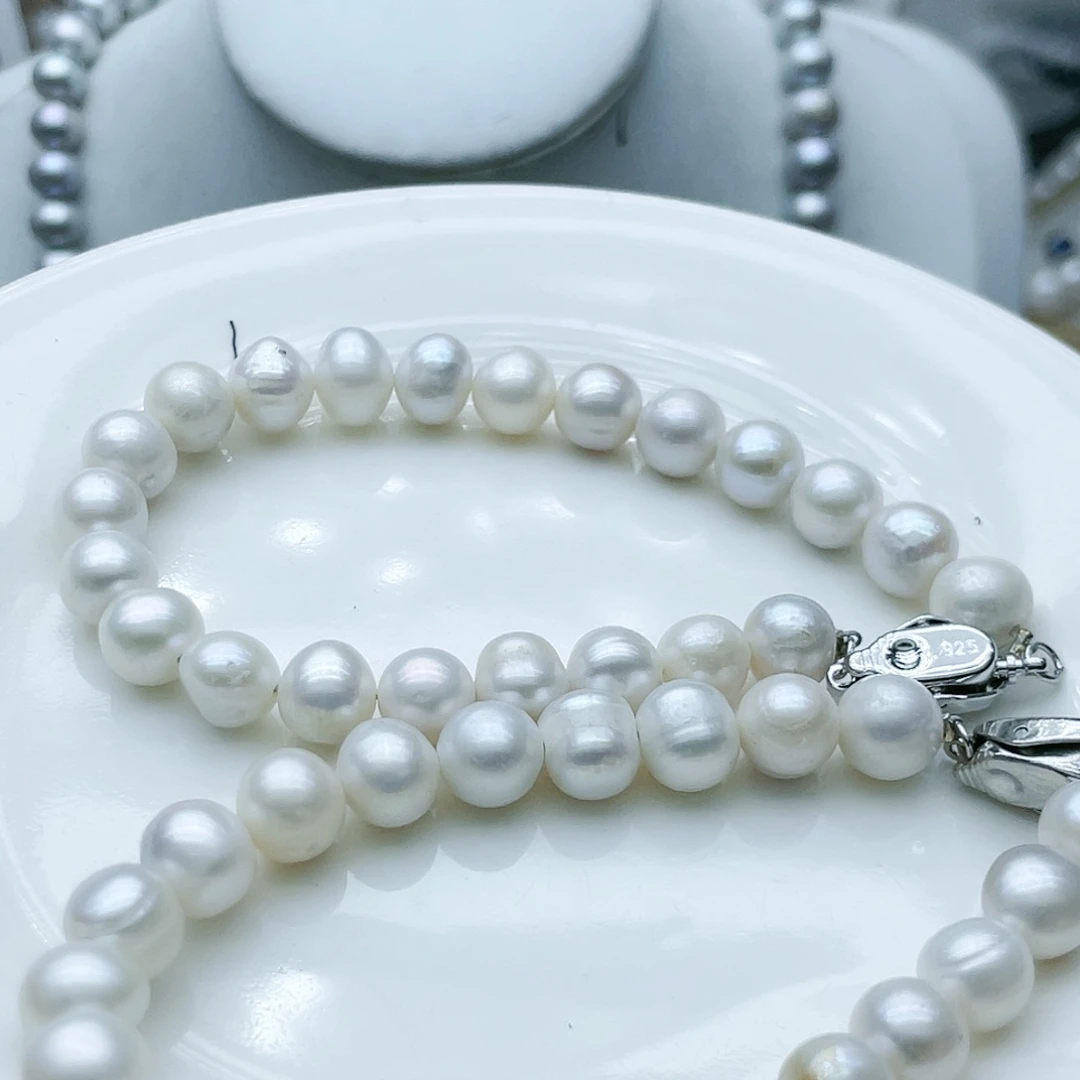 淡水珍珠颈饰钛钢