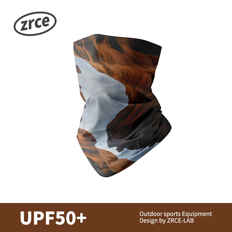ZRCE地理风景印花魔术头巾旅游登山男女吸汗速干防晒面罩防风沙