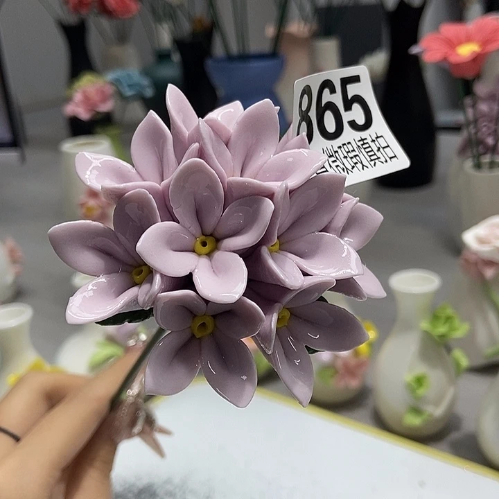 陶瓷纯手工捏花设计