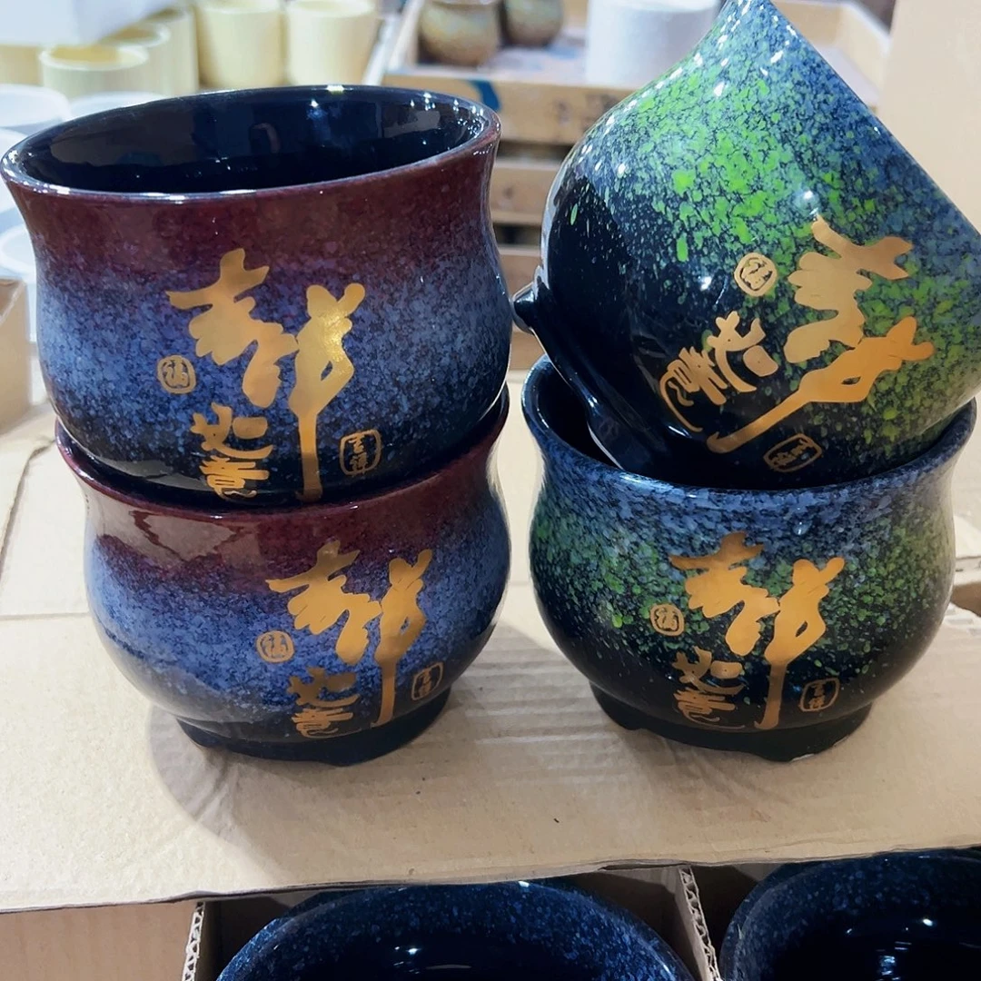 有孔外贸尾单陶瓷花盆凑单10米包邮