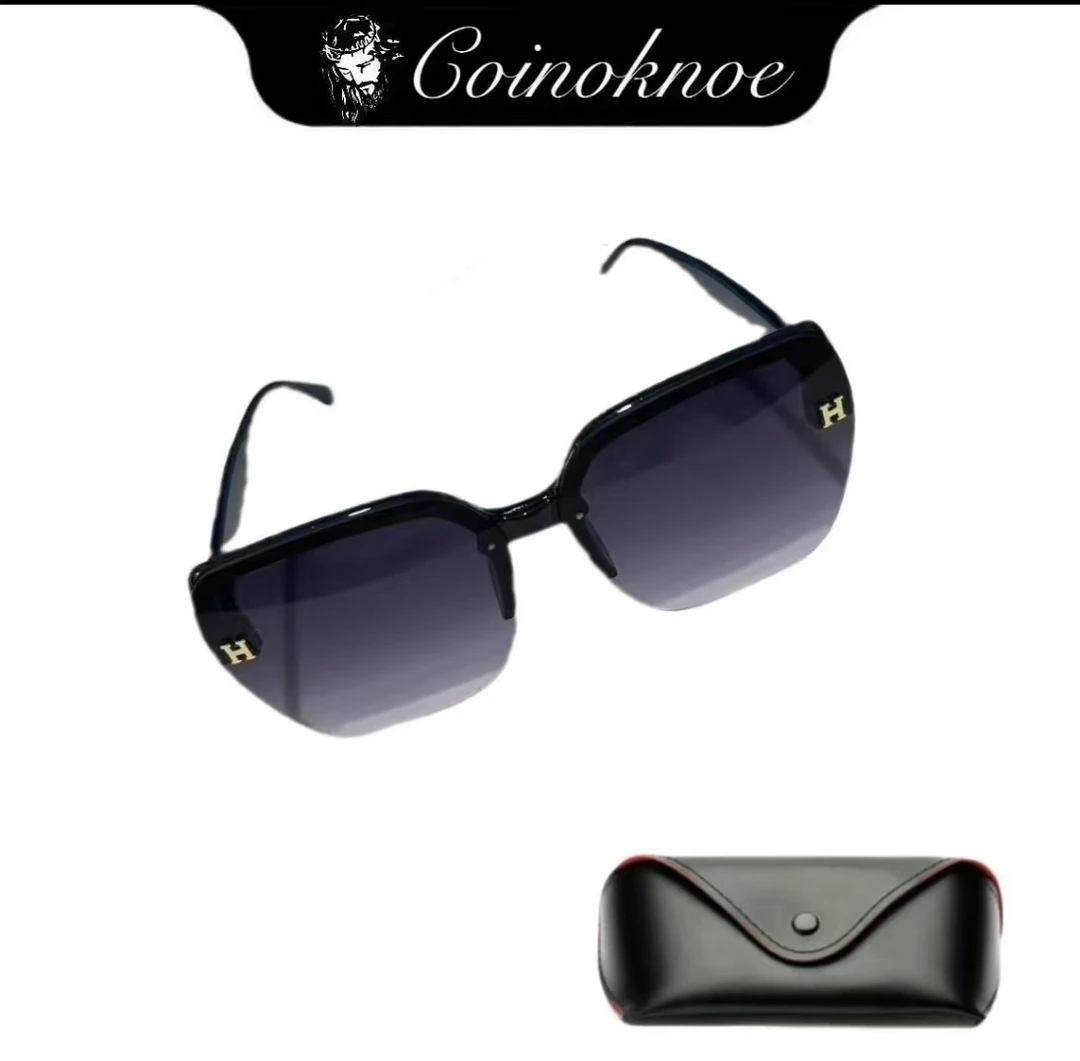 2025新款无框高级防紫外线字母墨镜大脸显瘦女士太阳镜百搭时尚