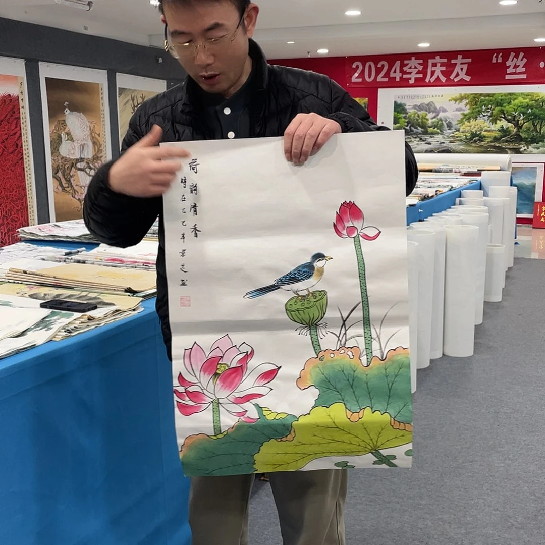 国画今天上午国画作品展示