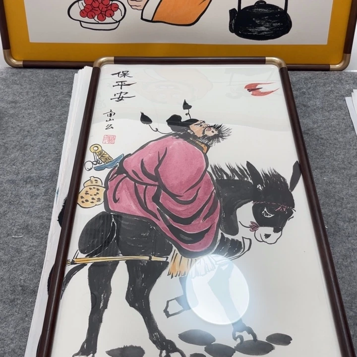 国画手绘禅意画一物一拍