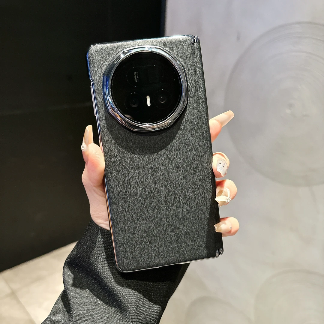 适用荣耀MagicV5手机壳magic V5高级感素皮中轴铰链magciv5外壳v5