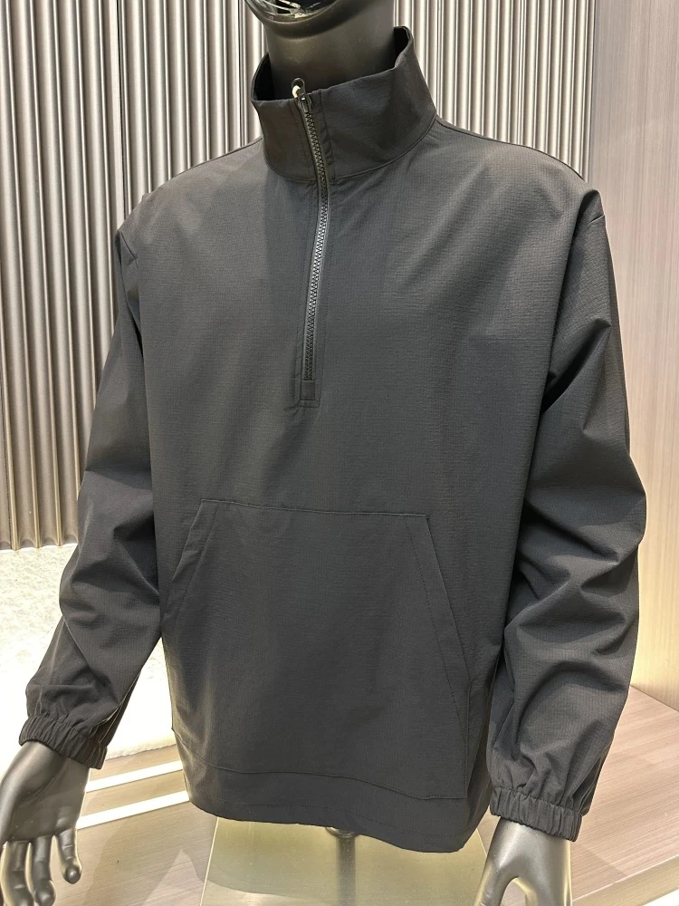 户外机能风！情侣立领休闲速干纯色卫衣半拉链工装长袖外套